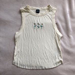 Yellow daisy halter top